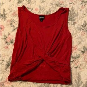 Red crop top